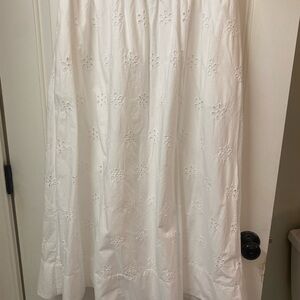 a new day White Floral Eyelet  A-Line Skirt